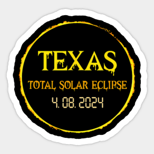 Solar Eclipse 04.08.24 Texas Usa 2024 Totality Sticker